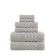 Rosyn Home Hotel Quality 100% Turkish Cotton 6 Piece Bath Towel Set Gray