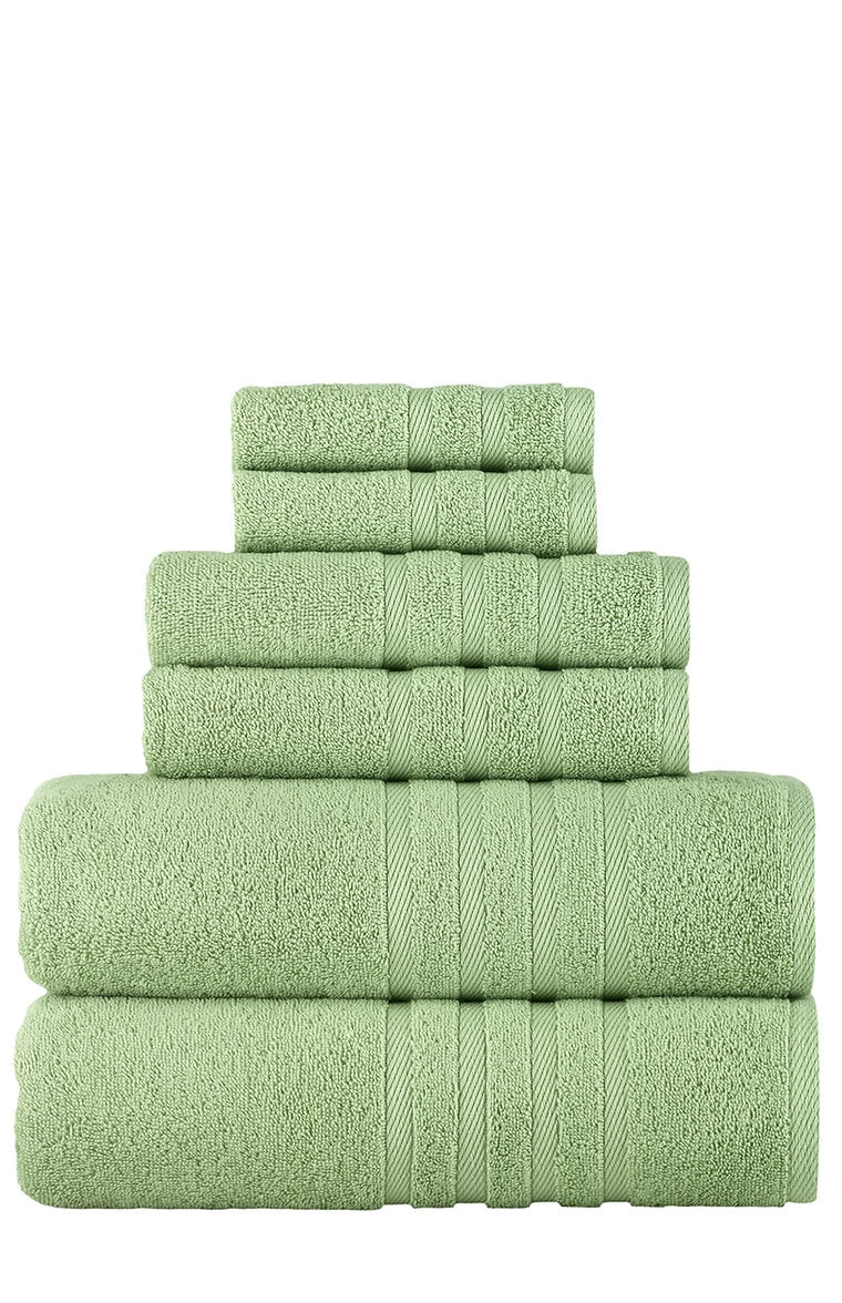 Rosyn Home 100% Turkish Cotton 6 Piece Bath Towel Set, Hotel Quality ...