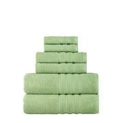 Rosyn Home Hotel Quality 100% Turkish Cotton 6 Piece Bath Towel Set Green