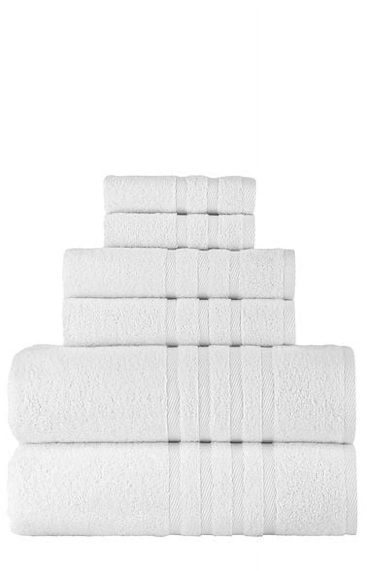 Enchante Home Vague Towel Set 6 Piece Set, zero twist Turkish towel