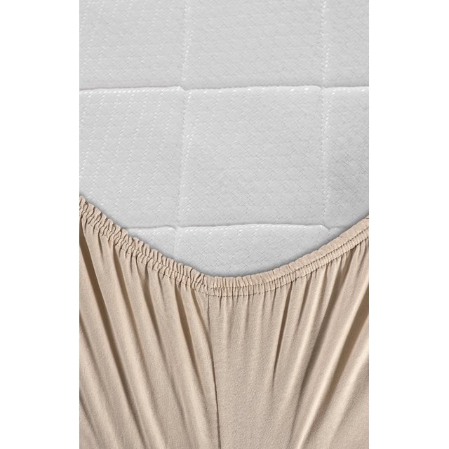 Rosyn Home 100 Turkish Cotton Jersey Fitted Sheet, Queen Size, Beige