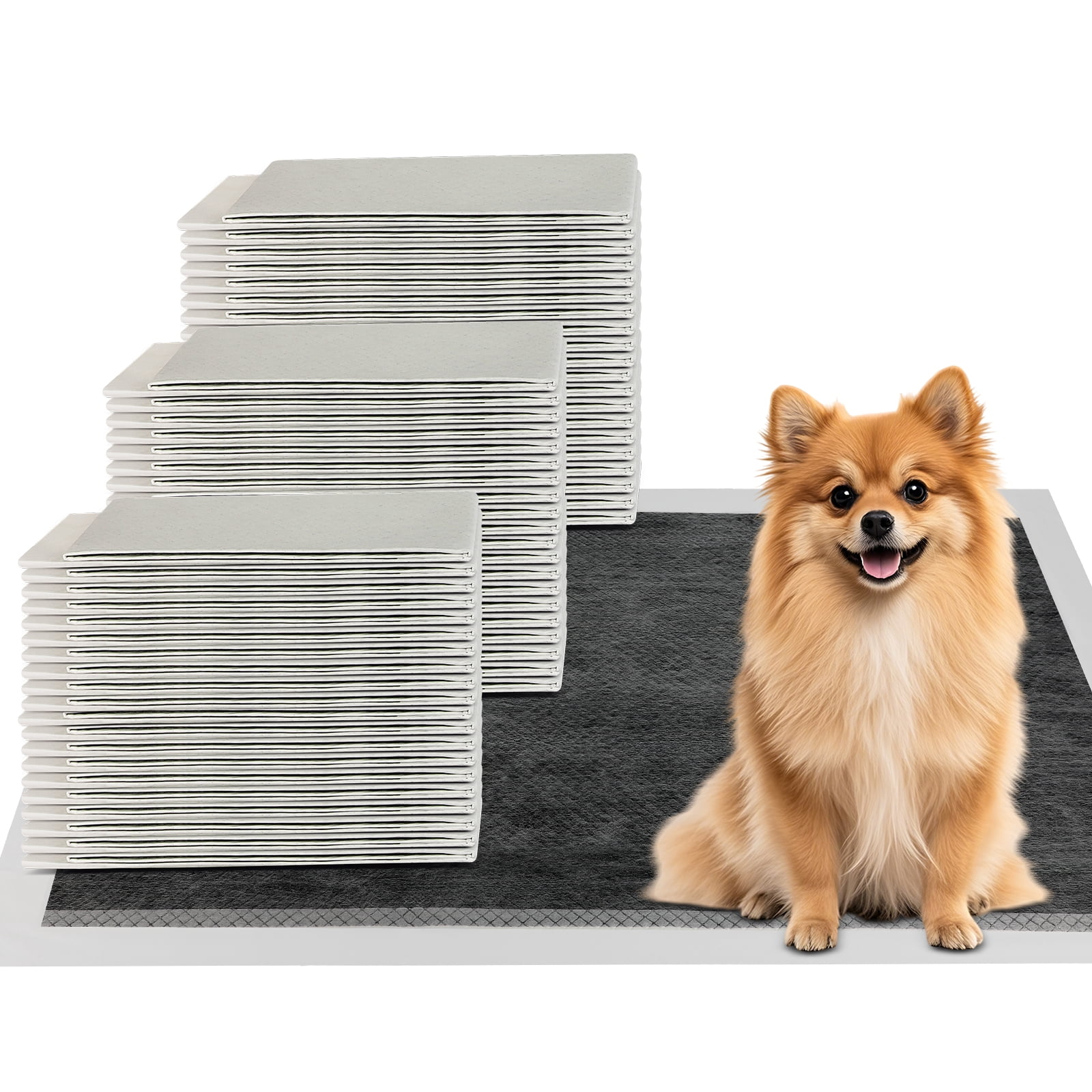 ROSYNEY Charcoal Puppy Pads, 24" x 35", Thicken & Absorbent Training Pads for Dog (50 Counts)