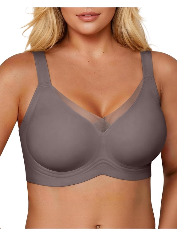 Women's Seamless Bras No Underwire Lace Cups Up Bras Soft Wireless Comfort Bralettes Full Coverage