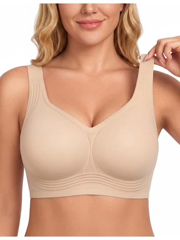 Bras for Women No Underwire Full Coverage Plus Size Support Lift For Large Seamless Everyday Bra