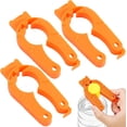 thumbnail image 1 of RotHome 1-Piece Multi-Function Bottle and Jar Opener Set, Easy Grip Cap Crack Tool for Seniors with Weak Hands, Magnetic Fridge Storage for Cans and Lids, Orange, 1 of 10