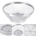 thumbnail image 1 of RotHome 18/8 Stainless Steel Fine Mesh Colander Strainer Set for Kitchen, Versatile Metal Strainer for Washing Rice, Rinsing Fruit, Draining Pasta, 1 Pack, 1 of 8