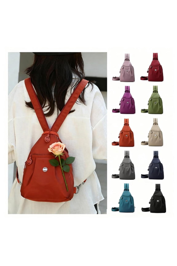 3 in 1 Convertible Anti Theft Backpack Purse, Waterproof Lightweight Travel Sling Bag for Women, 2-Way Shoulder Crossbody Commuter Work Tote