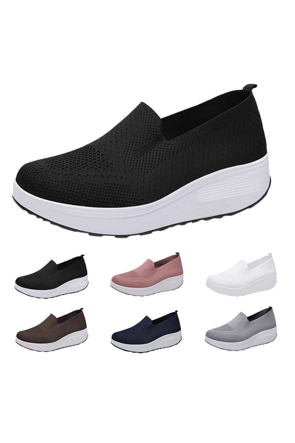Arch Support Walking Shoes for Women, Breathable Orthopedic Slip-On Sneakers, Non-Slip Sole, Comfortable Shoes for Standing All Day Work
