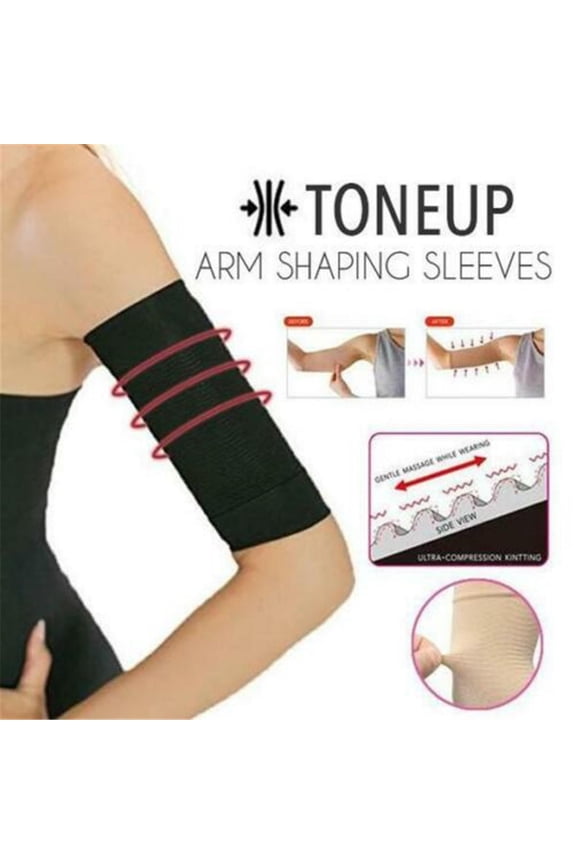 Arm Compression Sleeve for Women Men, Upper Arm Shaper for Flabby Arms, Breathable Slimming Wraps with UV Sun Protection, Tattoo Cover Up Sleeves