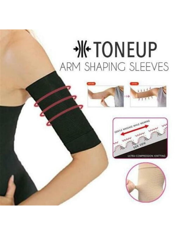Arm Compression Sleeve for Women Men, Upper Arm Shaper for Flabby Arms, Breathable Slimming Wraps with UV Sun Protection, Tattoo Cover Up Sleeves