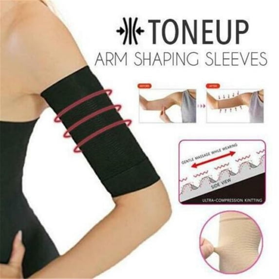 RotHome Arm Trimmer Sleeves for Flabby Arms, Compression Arm Shaper for Women Men, Elastic Tone Support Band for Fat Reduction, UV Sun Protection Tattoo Cover