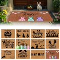 thumbnail image 1 of RotHome Easter Outdoor Rug Spring Wreaths for Front Door Theme Non Slip Coir Easter Mat with Rabbit Motif Easy to Clean Front Porch Rug for Home Entry Decor, 16 x 24 Inch, 1 of 10