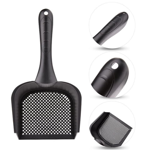 RotHome Heavy-Duty Cat Litter Scoop with Small Holes for Deep Sifting, Multi-Purpose Fine Litter Scooper, Reptile Sand Shovel, Rabbit Pooper Lifter with Hanging Handle, 1-Pack
