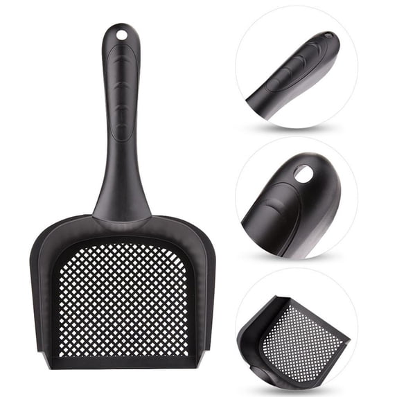 RotHome Heavy-Duty Cat Litter Scoop with Small Holes for Deep Sifting, Multi-Purpose Fine Litter Scooper, Reptile Sand Shovel, Rabbit Pooper Lifter with Hanging Handle, 1-Pack