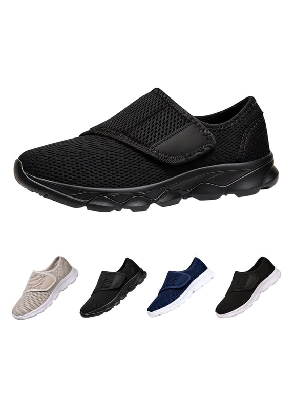 RotHome Ladies Slip On Walking Shoes Comfortable Pregnancy Maternity Sneakers Adjustable Closure Orthopedic Shoes for Swollen Feet Diabetic Women Wide Width