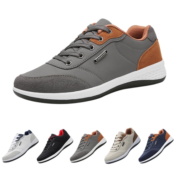 RotHome Mens Comfortable Dress Shoes Casual Tennis Sneakers Breathable Mesh Upper Lightweight Flexible Non-Slip Rubber Sole Walking Shoes for Men