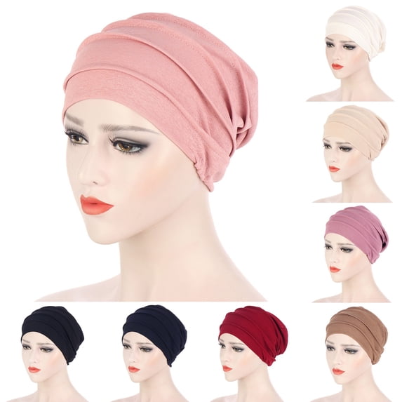 RotHome Muslim Hijab Undercap, Comfortable Turban Underscarf for Women, Stretchy Hair Wrap for Chemo Headwear and Daily Wear, Black, One Size