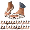thumbnail image 1 of RotHome Orthopedic Sandals for Women Arch Support Flip Flops Plantar Fasciitis Soft Wedge Thong Platform Recovery Slip On Walking Lightweight Summer Beach Shoes, 1 of 9
