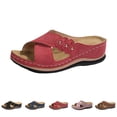 thumbnail image 1 of RotHome Orthopedic Wedge Sandals for Women Arch Support Low Heel Dressy Casual Slip On Summer Shoes Ladies Beach Sandals Comfortable Walking Spring Sandals 2026, 1 of 5