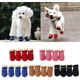 thumbnail image 1 of RotHome Paw Protector Dog Boots Waterproof Winter Shoes for Small Dogs with Warm Fleece Lining Anti-Slip Durable Sole for Outdoor Snow Walking 4pc, 1 of 6