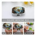 thumbnail image 1 of RotHome Pill Box with Animal Style Mirror All-in-One 2-Compartment Portable Medicine Organizer, Marble Pattern Travel Pill Case for Vitamins and Daily Medication Fits Pocket or Purse, 1 of 8