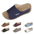 thumbnail image 1 of RotHome Platform Sandals Women Dressy Orthopedic PU Leather Wedges Heel Comfortable Arch Support Slip On Sandals for Women 2026 Summer Shoes, 1 of 10