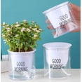 thumbnail image 1 of RotHome Self Watering Planters 4.7 Inch Self Watering Pots for Indoor Plants with Wick Rope, Clear Nursery Pots with Drainage for African Violets, Orchids, Succulents, Herbs, House Plants, 1 of 10