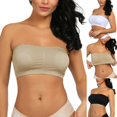 thumbnail image 1 of RotHome Strapless Bra for Women Wireless Seamless Bandeau Bra Padded Tube Top Bralette Non Slip Convertible Support Bra for Large Breasts and Small Bust, 1 of 10