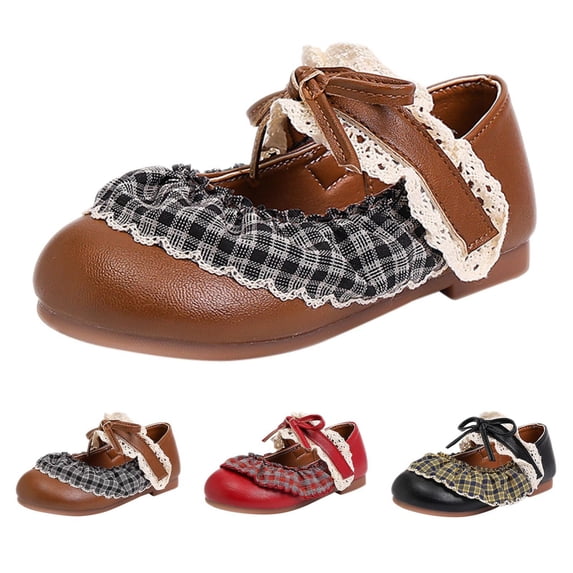RotHome Toddler Girls Mary Jane Flats Dress Shoes, Ballet Bowknot Princess Wedding Party Footwear with Flexible Anti-Slip Rubber Sole