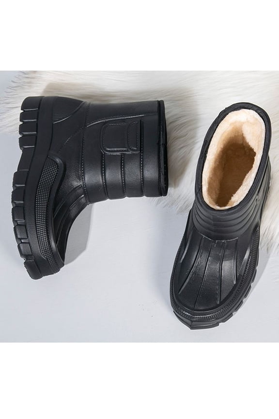 RotHome Waterproof Insulated Rain Boots Snow Boots for Men Women Rubber Garden Shoes Anti-Slip Mud Boots Durable Outdoor Work Boots for Hunting Fishing Farming