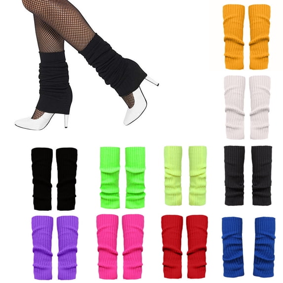 RotHome Women Leg Warmers, Comfortable Knit Leg Warmers for Women, Essential Athletic Leg Warmers for Yoga Running Hiking Sports, Soft Long Leg Warmer Socks