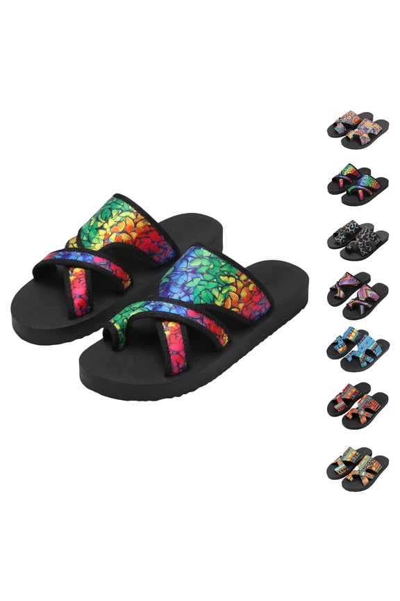 Women's Barefoot Sandals Minimalist Zero Drop Wide Toe Box Hiking Beach Water Sandals Ultralight Strappy Bohemian Style Outdoor Summer Shoes