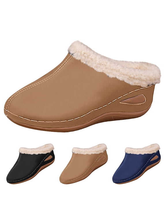 RotHome Women’s Cozy Memory Foam Moccasin Slippers, Microsuede Indoor Outdoor Slip On House Shoes, Comfortable Loafer Clog Slippers for Women