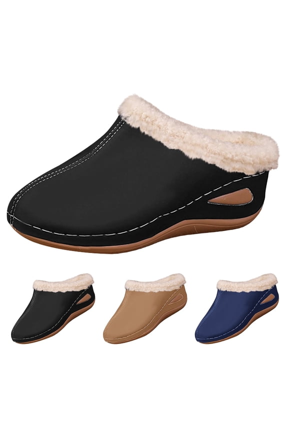 RotHome Women’s Microsuede Moccasin Slippers with Memory Foam, Comfortable Indoor Outdoor Slip On House Shoes, Cozy Loafer Clog Slippers for Women