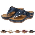 thumbnail image 1 of RotHome Womens Platform Wedge Sandals Thong Toe Flip Flops Comfortable Dressy Casual Slip On Summer Spring Shoes for Women Arch Support, 1 of 8
