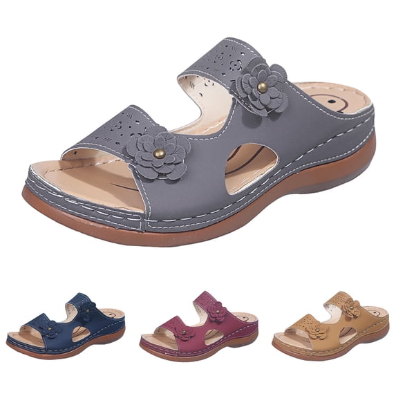 RotHome Womens Sandals Comfortable Platform Wedge Sandals for Women Dressy Casual Summer Shoes Orthopedic Sandals with Soft Arch Support Wide Width