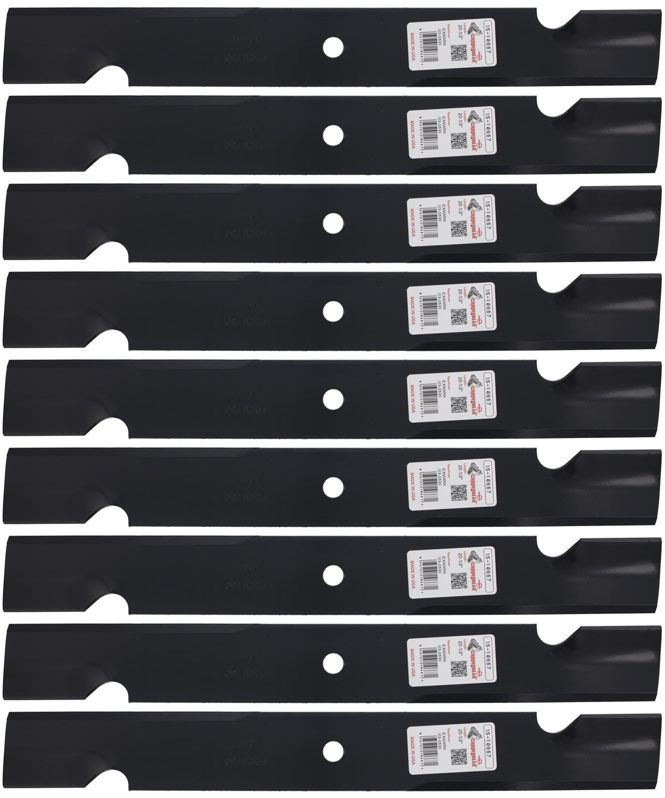 Rotary® 10667 9 Mower Blades for Bad Boy® Dixie Chopper® Exmark® 60" Deck