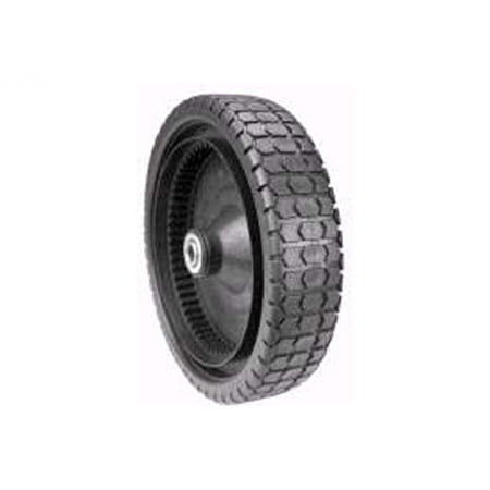 Rotary 9674. WHEEL PLASTIC 8" FLYMO(EXPORT) BLACK HUB COVER