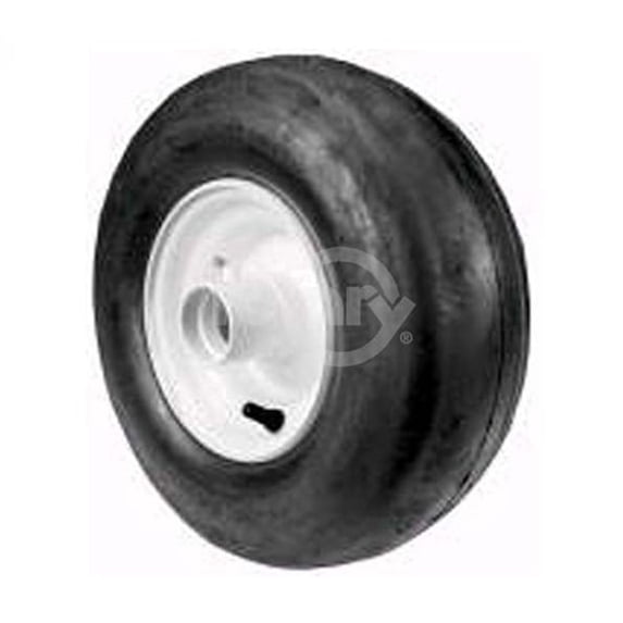 Caster Wheel. 1 Piece Rim. Painted White. Fits Exmark Lazer Z. Uses Rotary # 813 Bearings.