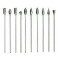 thumbnail image 1 of Rotary Burrs Reliable Set of 10 4 Inch Tungsten Carbide Rotary Burrs High Hardness 1/4 Inch Cutting Edge Diameter, 1 of 9