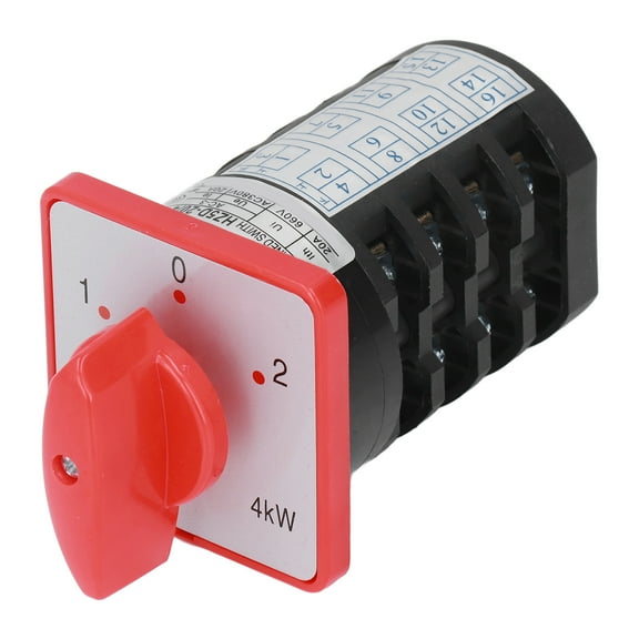 Rotary Changeover Switch Knob Control Selector Switch 4 Section 3 Position AC380V