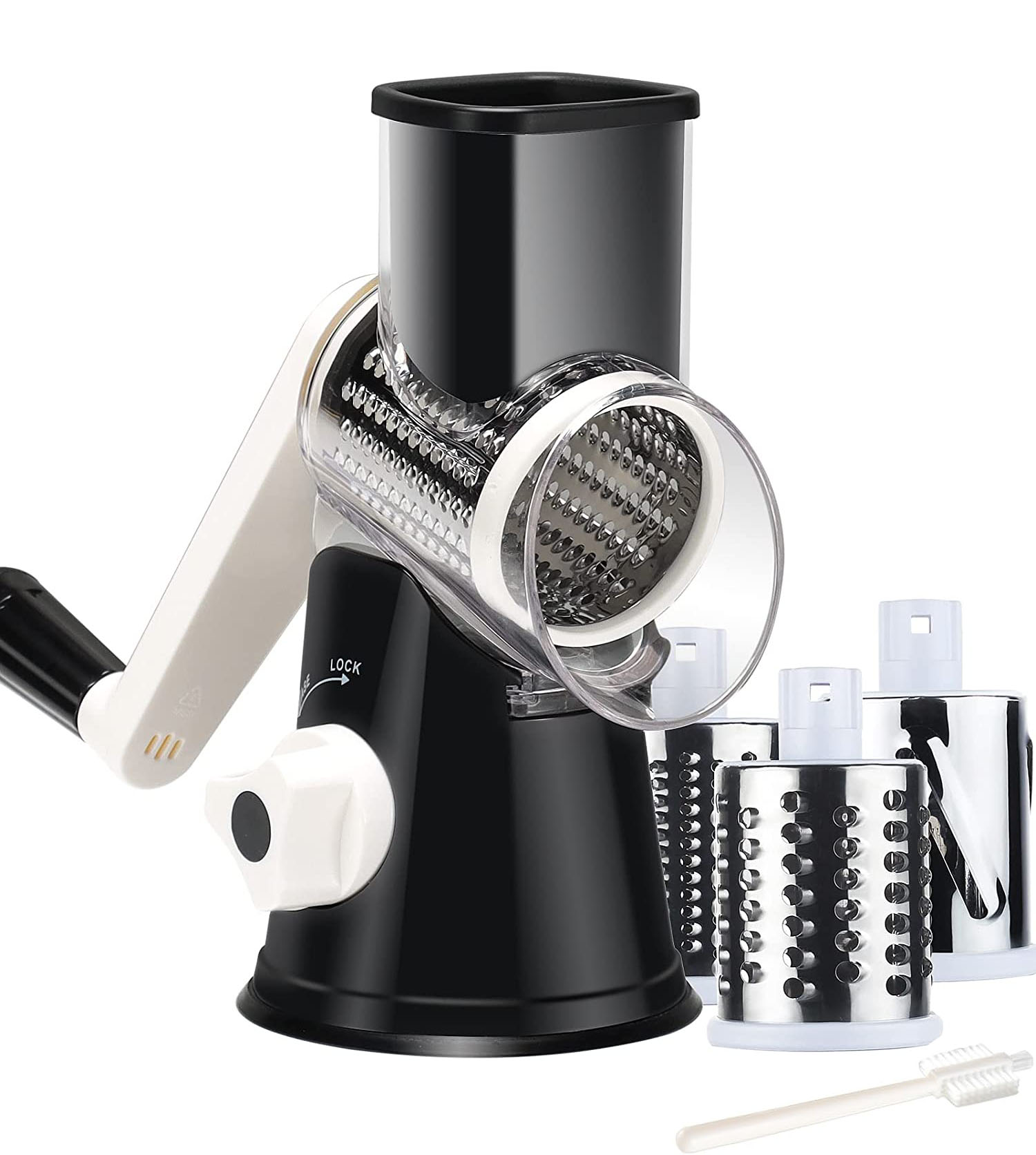 The Kitchen Sense Grey Cheese Grater, Shredder, and Slicer 9 Inch, 4 side