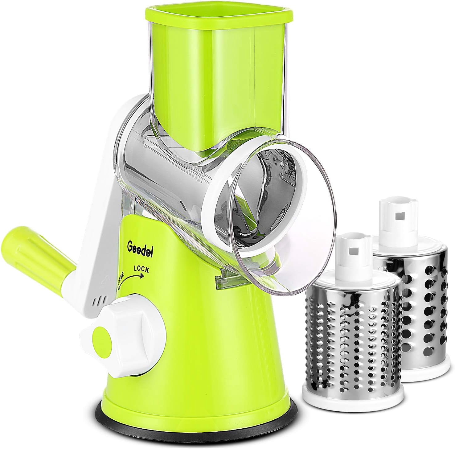 Rotary Cheese Grater, Kitchen Mandoline Vegetable Slicer with 3 ...