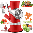 thumbnail image 1 of Rotary Cheese Grater, Kitchen Mandoline Vegetable Slicer with 3 Interchangeable Blades, Easy to Clean Grater for Fruit, Vegetables, Nuts, 1 of 7