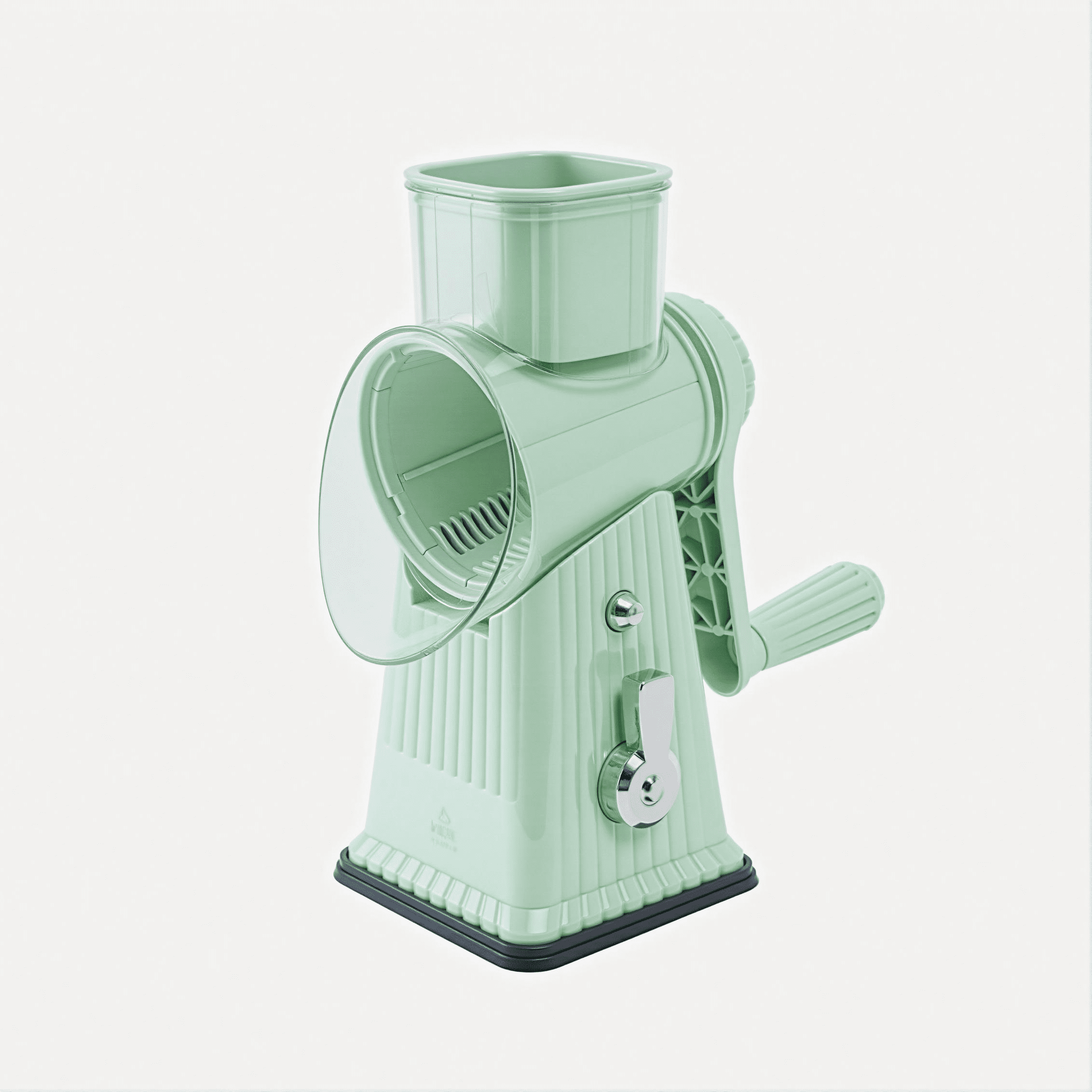 Rotary Cheese Grater & Vegetable Slicer, 5 Stainless Steel Blades, Powerful Suction Base, Quick Shredding for Cheese, Potato, Carrot, Cucumber & Easy Meal Prep