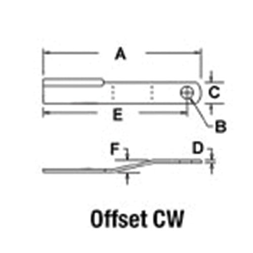 Rotary Cutter Blade Offset CW fits Bush Hog 12720 90242