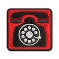 thumbnail image 1 of Rotary Dial Phone Applique Multi-Color Embroidered Iron-On Patch - 3 Inch Medium, 1 of 5