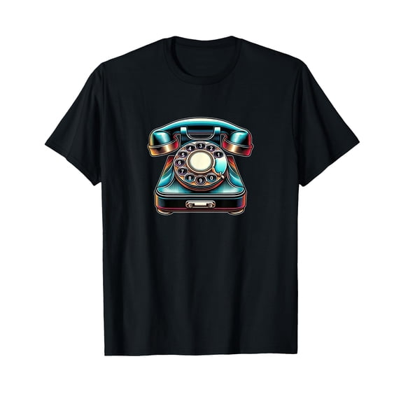 Rotary Dial Phone Old Fashion Telephone T-Shirt for Men Women Cotton Summer Top Tee