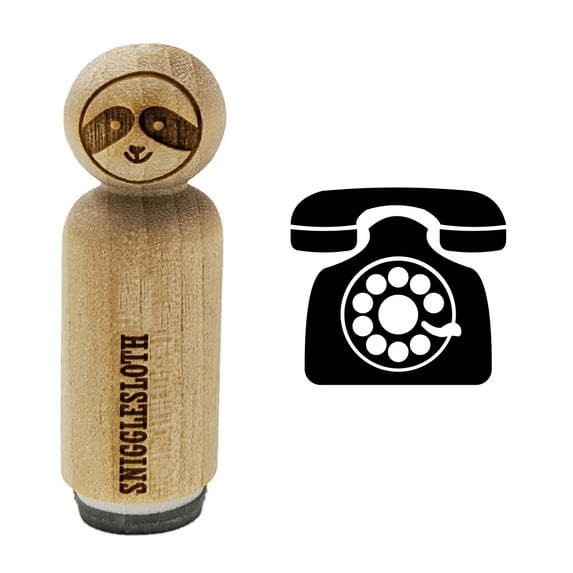 Rotary Dial Phone Rubber Stamp for Scrapbooking Crafting Stamping - Mini 1/2 Inch