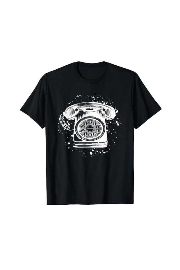 Rotary Dial Phone Vintage Classic Telephone Pun T-Shirt for Men Women Cotton 100% Summer Tops